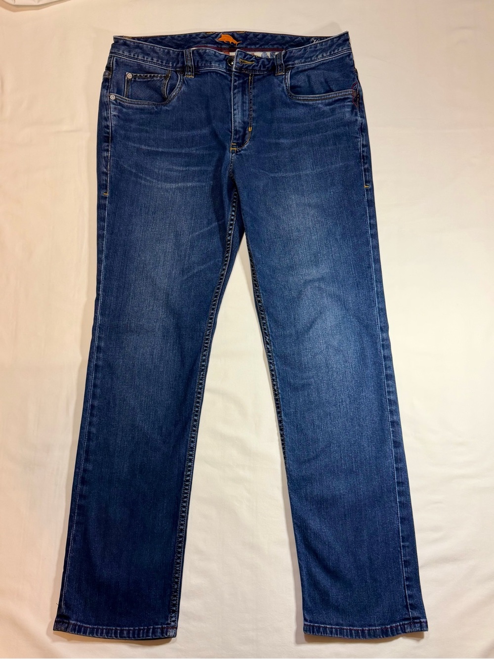 Tommy Bahama Men’s Sand Drifter Vintage Jeans in Dark Blue Denim